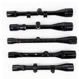 5 Rifle Scopes Weaver, Bushnell, Tasco