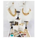 Jewelry Lot of Gold-Toned Costume Jewelry