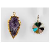 Jewelry Amethyst & Sterling Silver Pendants