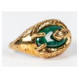Jewelry Gold-Plated Sterling Silver Snake Ring