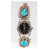 Jewelry Sterling Silver Navajo-Style Watch