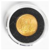 Coin 2003 1/10th Ounce .999 Gold Russian 'Ram'