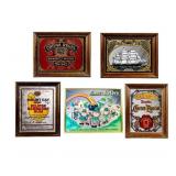 Lot of 5 Advertising Pub Mirrors  Gutty Sark +