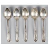 Lot of 5 Sterling Silver Teaspoons
