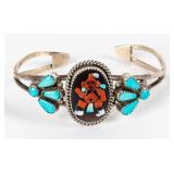 Jewelry Sterling Silver Kachina Zuni Bracelet