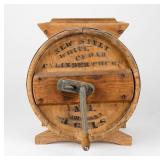 Antique White Cedar Cylinder Butter Churn
