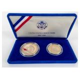 Coin 1986 Liberty 2 Coin Silver  Set in Box