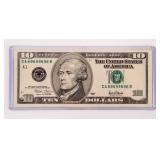 Currency Repeater $10 2001 Crisp Uncirculated