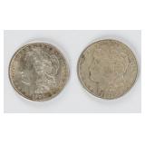 Coin (2) Morgan Silver Dollars 1921-S F & XF