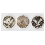 Coin (3) 1 Troy Oz  .999 Fine Silver Rounds