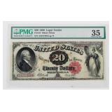 Currency 1880 $20 Legal Tender PMG 35