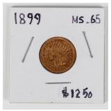 Coin 1899 Indian Head Cent in Brilliant Unc.