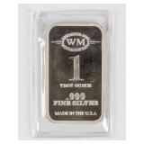Coin 1 Troy Ounce .999 Fine Silver Bar