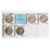 Coin (5) Morgan Silver Dollars 1878-1889 BU