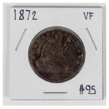 Coin 1872 Seated Half Dollar in Very Fine