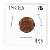 Coin 1922-D Lincoln Cent in Very Good