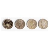Coin (4) Peace Silver Dollars