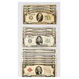 Coin (14) U.S. Currency $1 to $10   Face $61