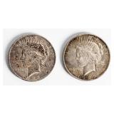 Coin  (2) Peace Silver Dollars 1922-P & 1923-P