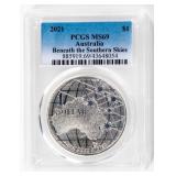 Coin 2021 Australia Silver $ Southern Skies MS69