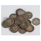Coin (20) Barber Silver Quarters 1898-1916