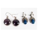 Jewelry 2 Pairs Sterling Silver Earrings
