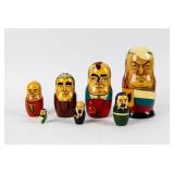 1 Set of Russian Political Nesting Dolls