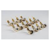 Set of 14 Mid Century Eggplant Knife Rests