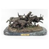 Art F Remington The Stampede Bronze Sculpture