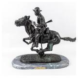 Art Remington Trouper Of The Plains Bronze Sculptu