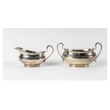 Sidney Hall & Co.1907 Sterling Creamer & Sugar Set