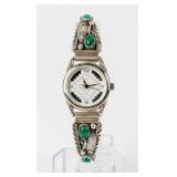 Jewelry Sterling Silver Native Style Wristwatch