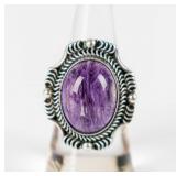 Jewelry Sterling Silver Charoite Ring