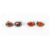 Jewelry 2 Pairs Sterling Silver Earrings
