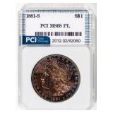Coin 1881-S Morgan Silver Dollar PCI MS68 PL