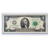 Currency 2013 $2 Federal Reserve Radar CU