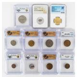 Coin (11) World Coins Certified & Graded