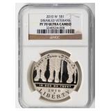 Coin 2010-W Disabled Veterans Silver Dollar NGC 70