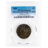 Coin 1855 United States Large Cent PCGS Genuine