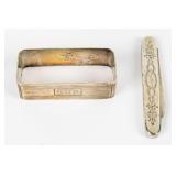 Sterling Silver Pocket Knife & Napkin Holder
