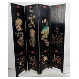 Vintage Oriental Style Four Panel Room Divider
