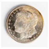 Coin 1881-S Morgan Silver Dollar BU DMPL