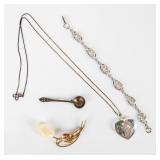 Jewelry Lot of 4 Sterling Pieces