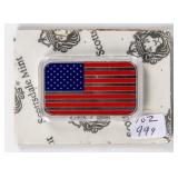 Coin 1 Troy Ounces .999 Fine Silver U.S. Flag