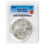 Coin 2018 American Silver Eagle PCGS MS70