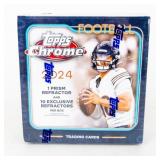 2024 Topps Chrome Football Cards Mega Box Sealed