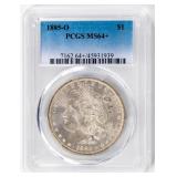 Coin 1885-O Morgan Silver Dollar PCGS MS64+