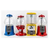 Set of 4 Vintage Gumball Machines