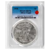 Coin 2018 American Silver Eagle PCGS MS70