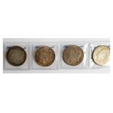 Coin (4) Morgan Silver Dollars 1885, 1921-P 21-S